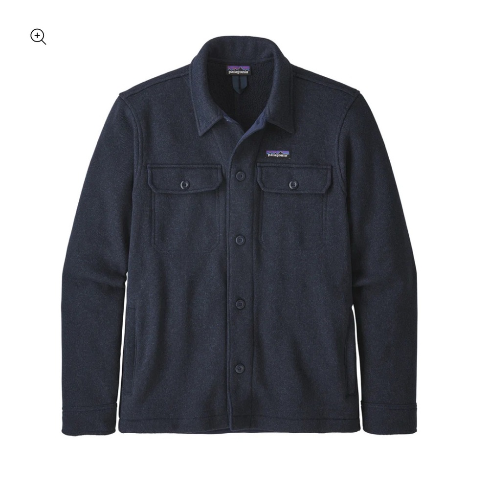 Like New Patagonia Better Sweater Shirt Jacket in New Navy. Mens Medium